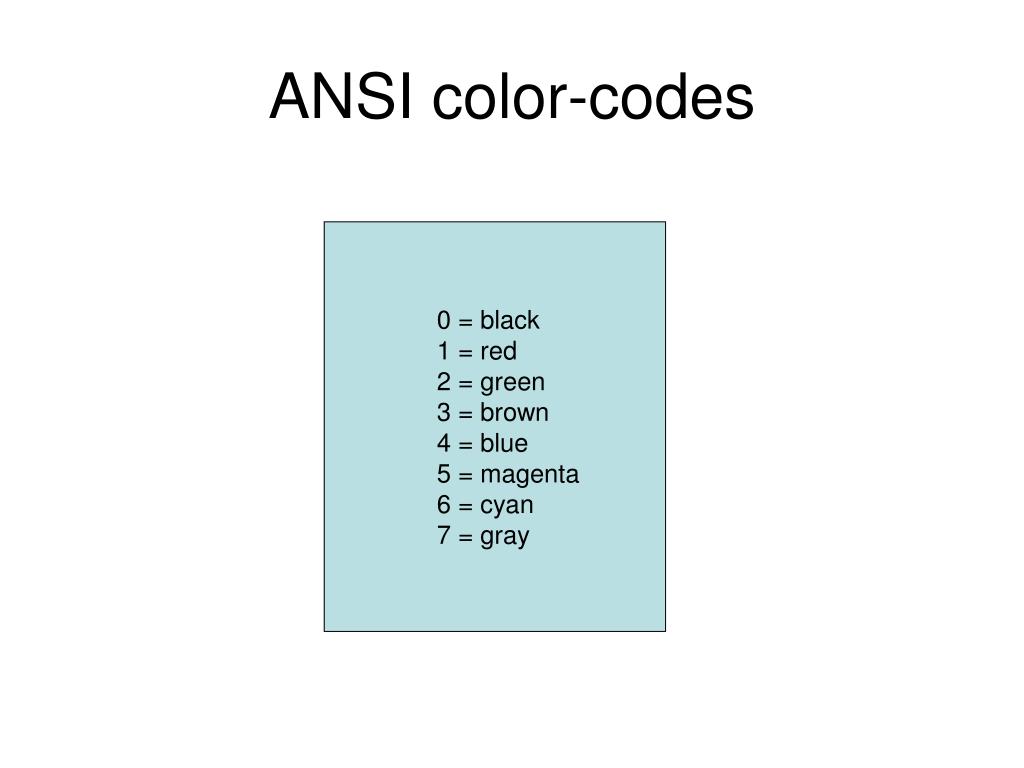 PPT ANSI commandsequences PowerPoint Presentation, free download