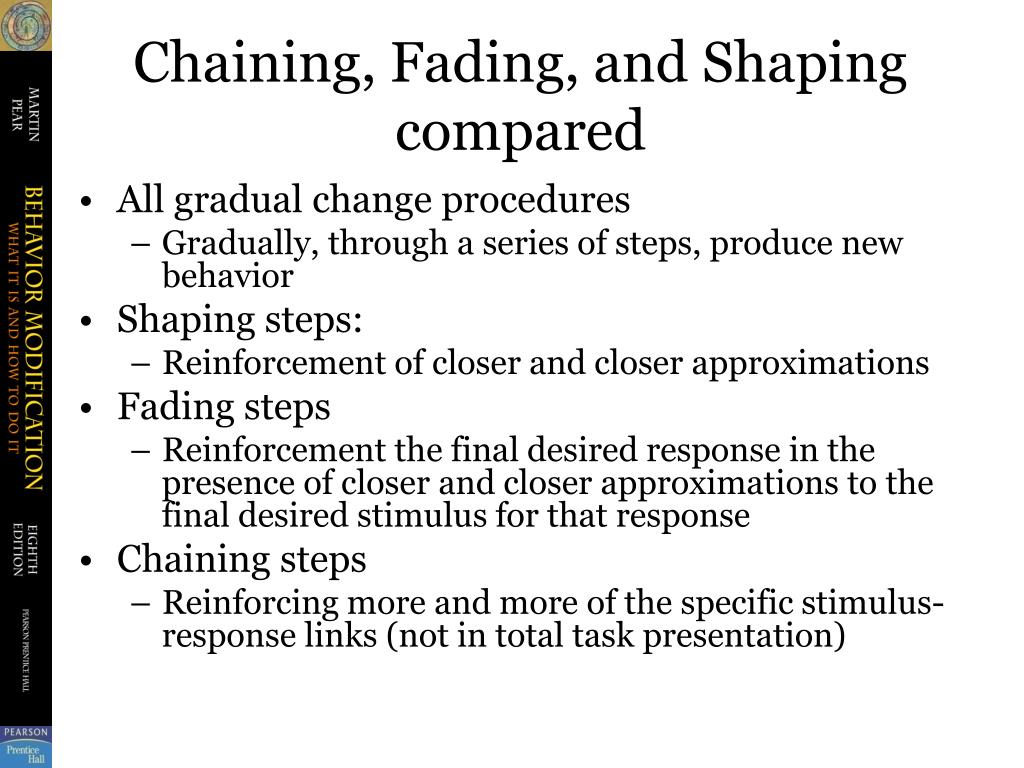 PPT Getting a New Sequence of Behaviors to Occur with Behavioral