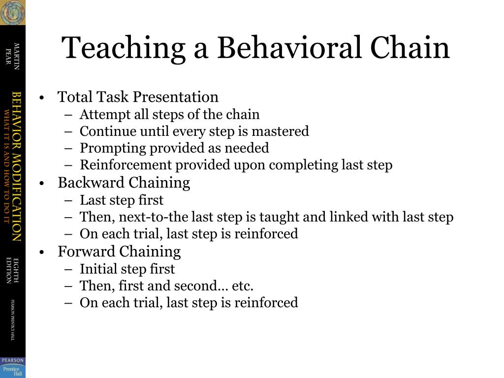 PPT Getting a New Sequence of Behaviors to Occur with Behavioral