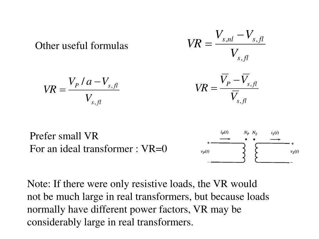 PPT Transformer Voltage Regulation PowerPoint