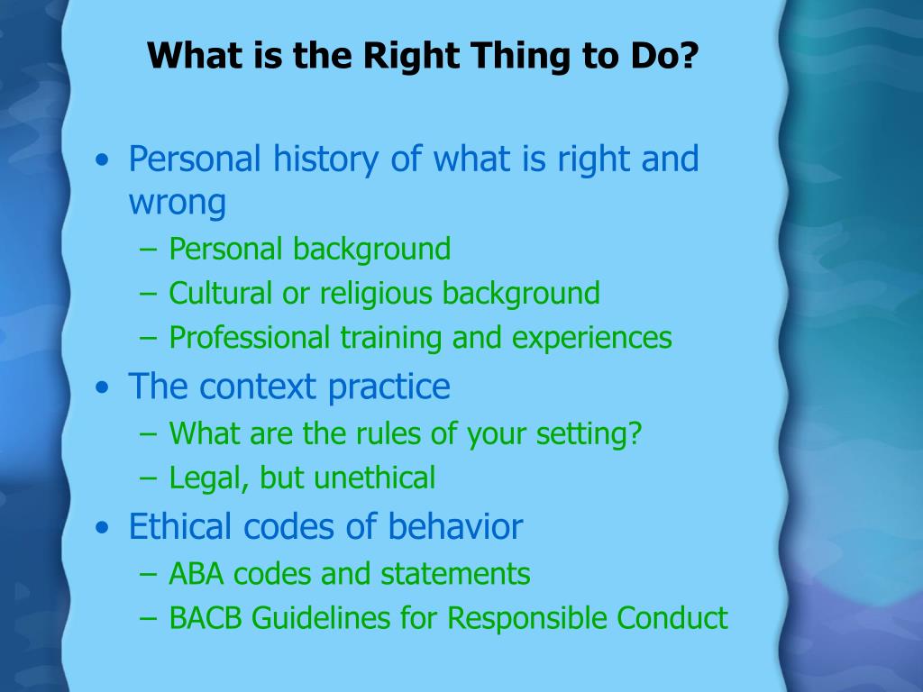 PPT Ethical Considerations for Applied Behavior Analysts PowerPoint