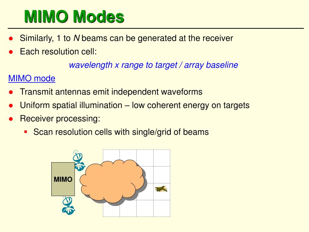 PPT Coherent MIMO Radar High Resolution Applications PowerPoint
