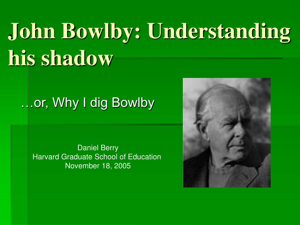 PPT John Bowlby Understanding his shadow PowerPoint Presentation