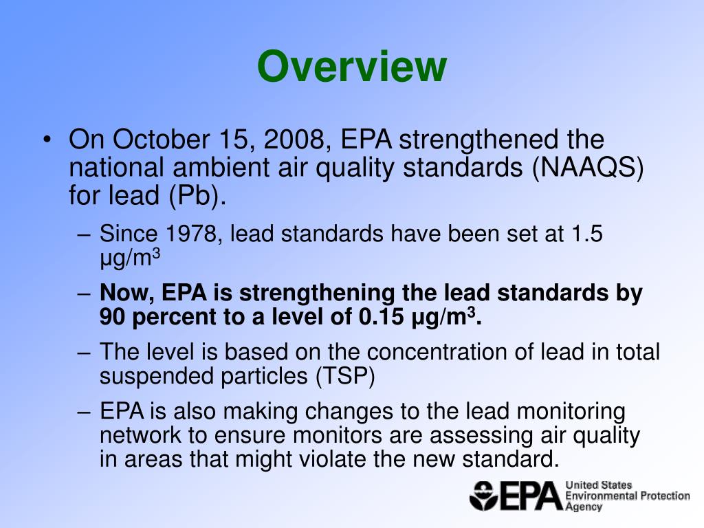 PPT Ambient Air Monitoring for the Revised Lead NAAQS PowerPoint