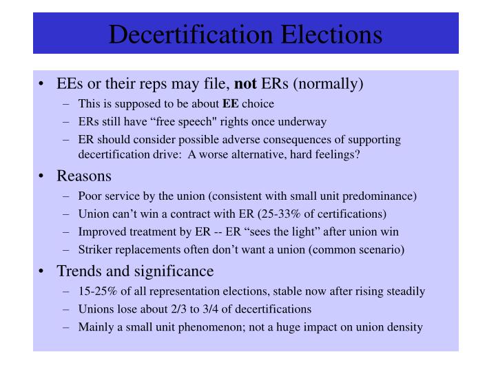 PPT Union Organizing and NLRB Representation Election Procedures