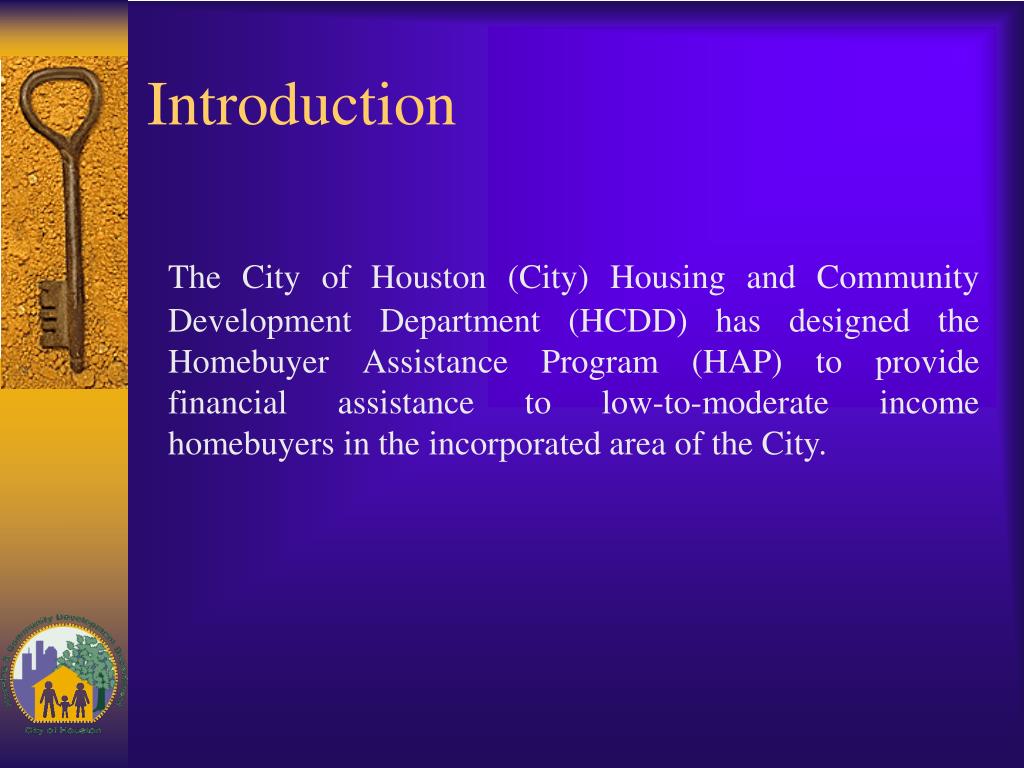 PPT City of Houston Housing & Community Development Department