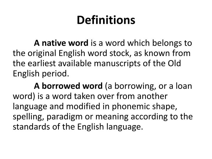 PPT Etymology of the English Wordstock PowerPoint Presentation ID