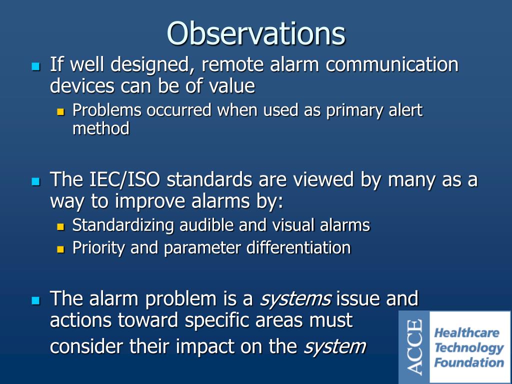 PPT Impact Of Clinical Alarms On Patient Safety American College of