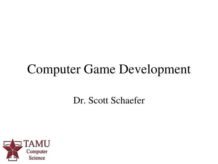 PPT Computer Game Development PowerPoint Presentation, free download