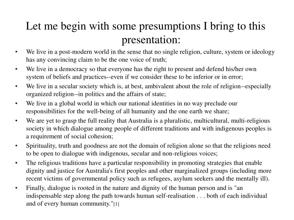 PPT THE CALL TO INTERFAITH DIALOGUE In this phase of our discussion
