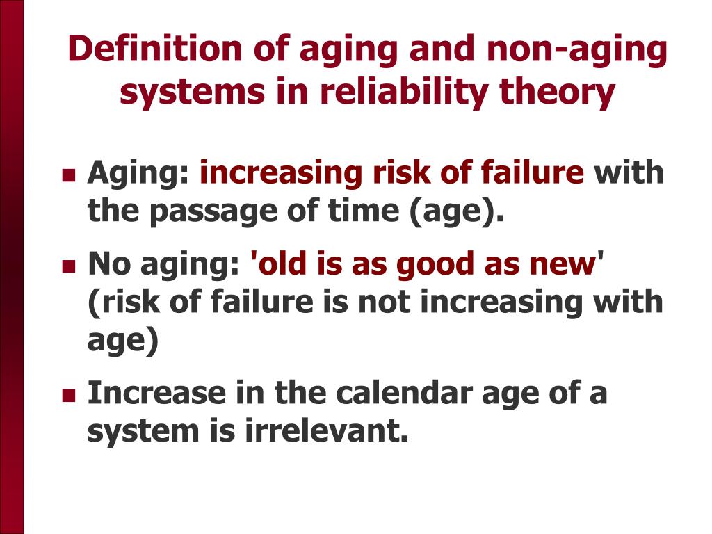 PPT Reliability Theory of Aging and Longevity PowerPoint Presentation