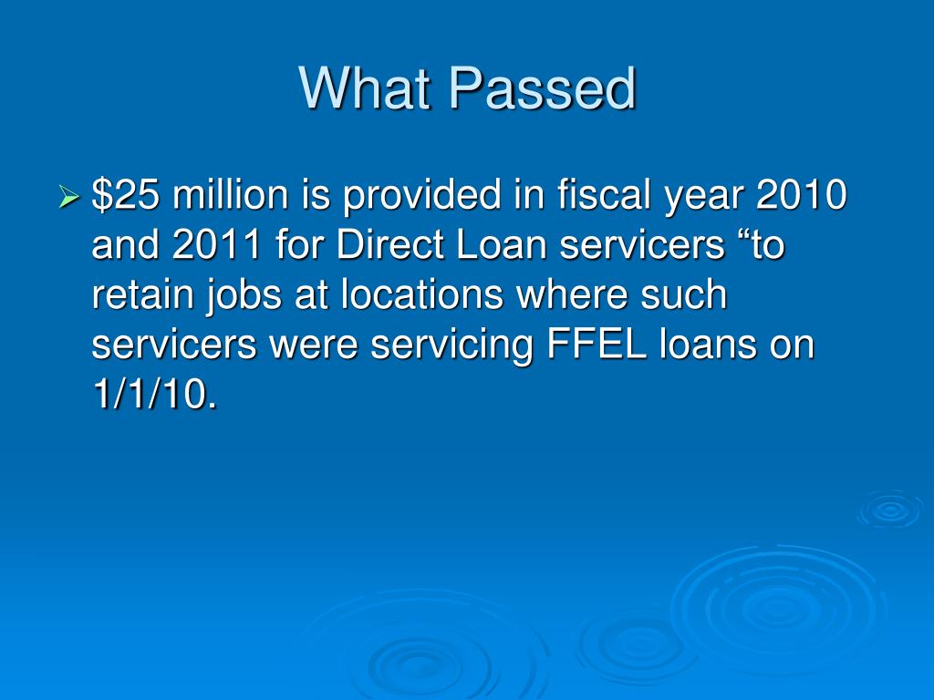PPT Spring 2010 Federal Perkins Loan Update PowerPoint Presentation