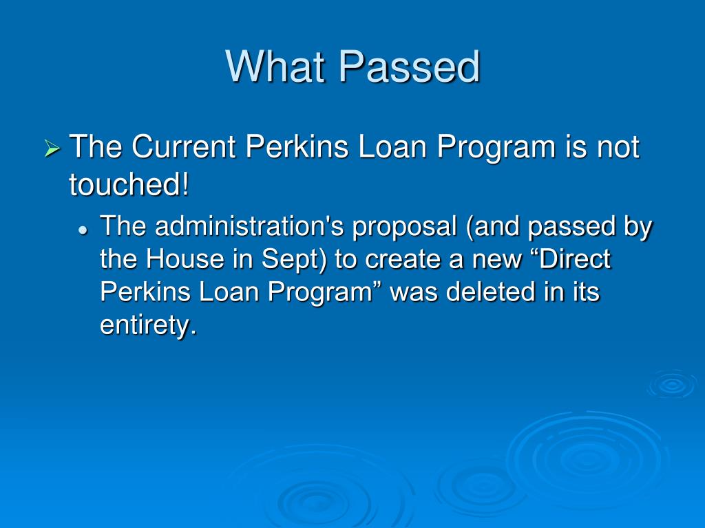 PPT Spring 2010 Federal Perkins Loan Update PowerPoint Presentation