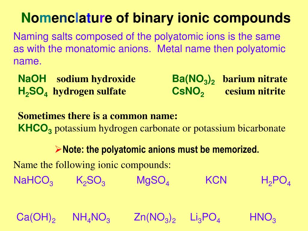 PPT NAMING IONIC COMPOUNDS PowerPoint Presentation, free download