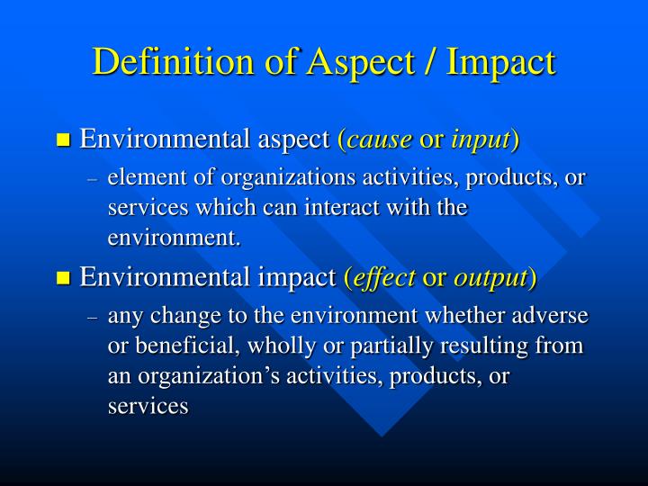 PPT ISO 14001 Section 4.3.1 Environmental Aspects PowerPoint Presentation ID1221090