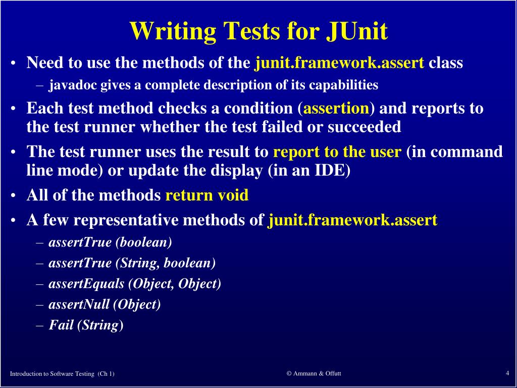 PPT JUnit Automated Software Testing Framework PowerPoint
