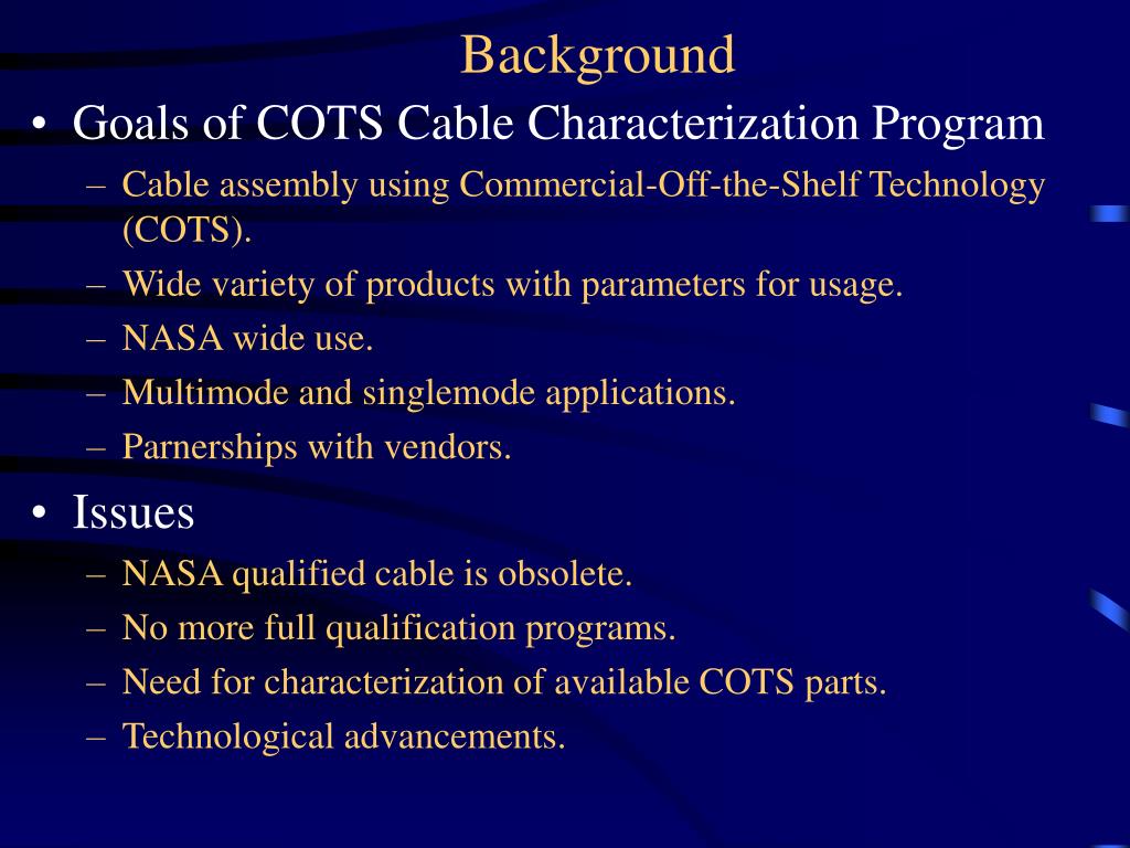 PPT Characterization of Commercial Optical Fiber Cables for Space
