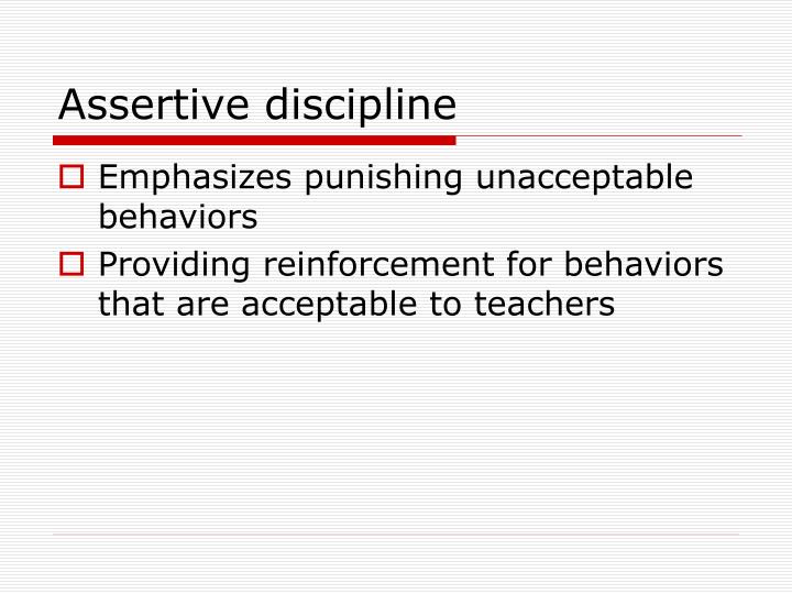 PPT Assertive discipline PowerPoint Presentation ID1222017