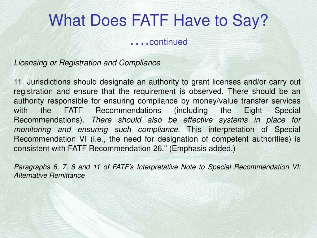 PPT The Impact of AML/CFT Regulations in the US for MTOs/MSBs Our
