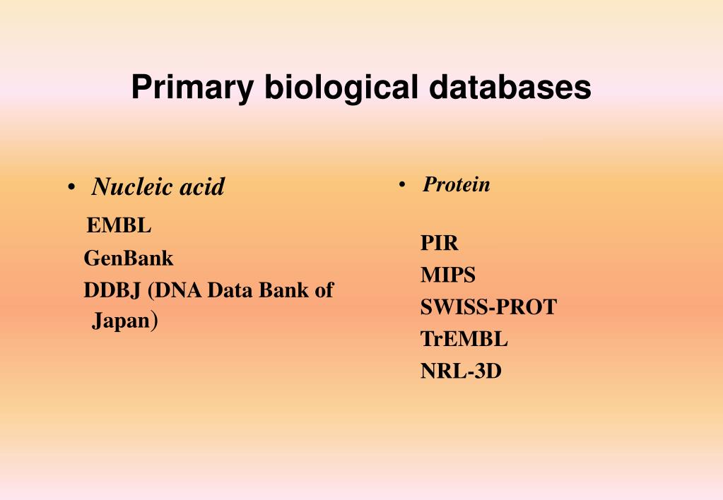 PPT Biological Databases PowerPoint Presentation, free download ID
