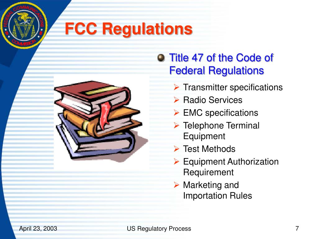 PPT US Regulatory Process FCC Equipment Authorization Program
