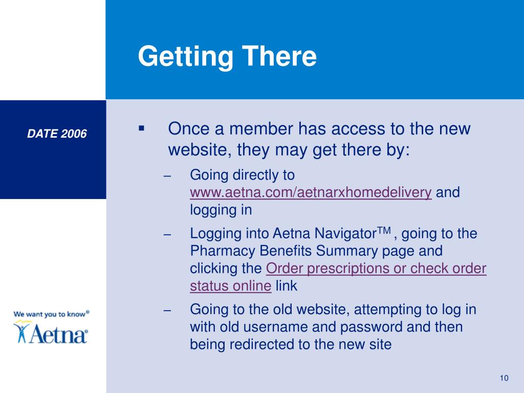 PPT Aetna Rx Home Delivery ® An enhanced website for Aetna members
