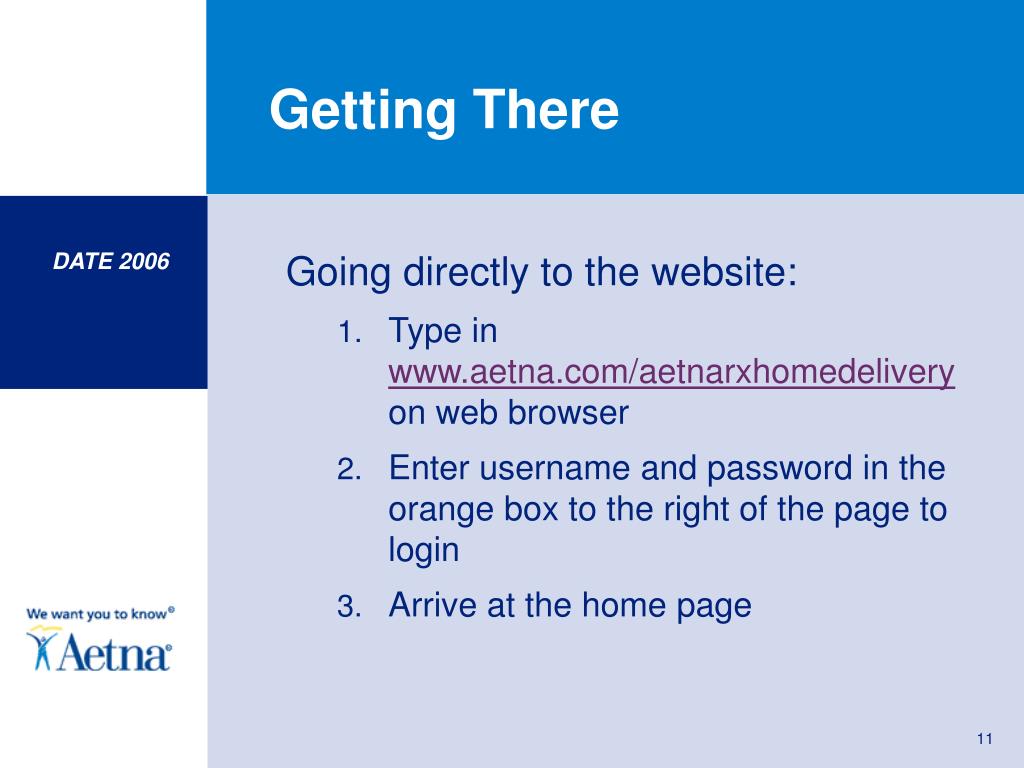 PPT Aetna Rx Home Delivery ® An enhanced website for Aetna members