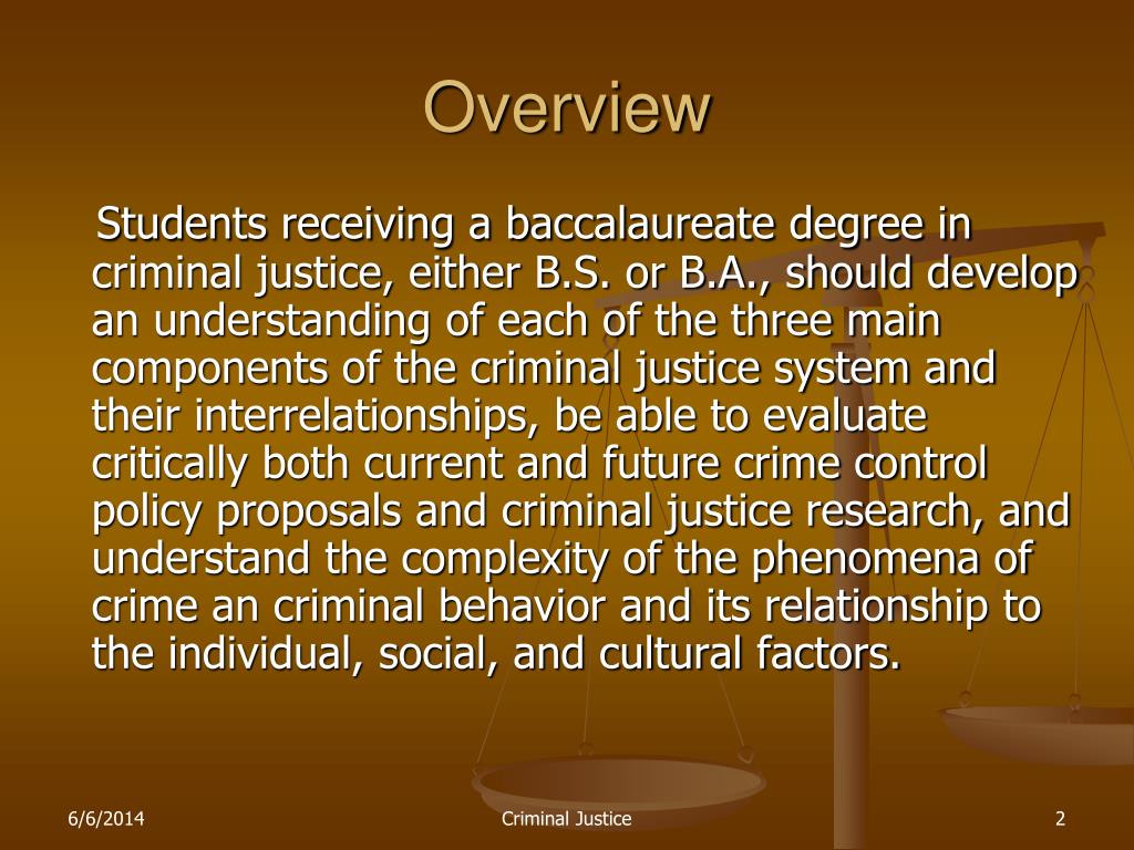 PPT to the Criminal Justice Program at Penn State University