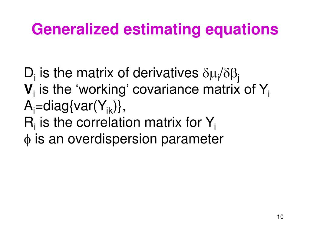 PPT Generalized Estimating Equations (GEEs) PowerPoint Presentation
