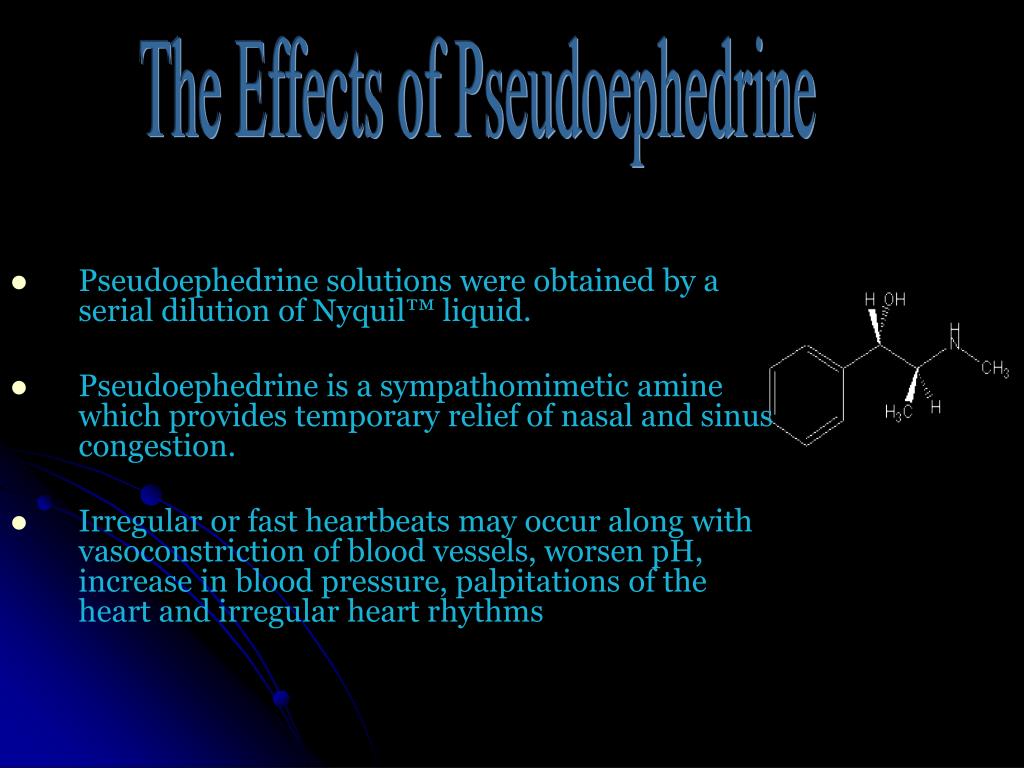PPT The Effects Of Pseudoephedrine On The Heart Rate Of The 120 Hour