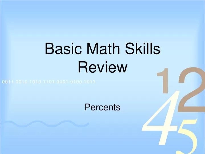 PPT Basic Math Skills Review PowerPoint Presentation, free download