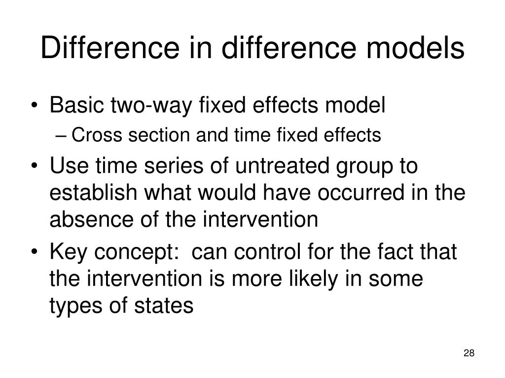PPT Twoway fixedeffect models Difference in difference PowerPoint Presentation ID1243054