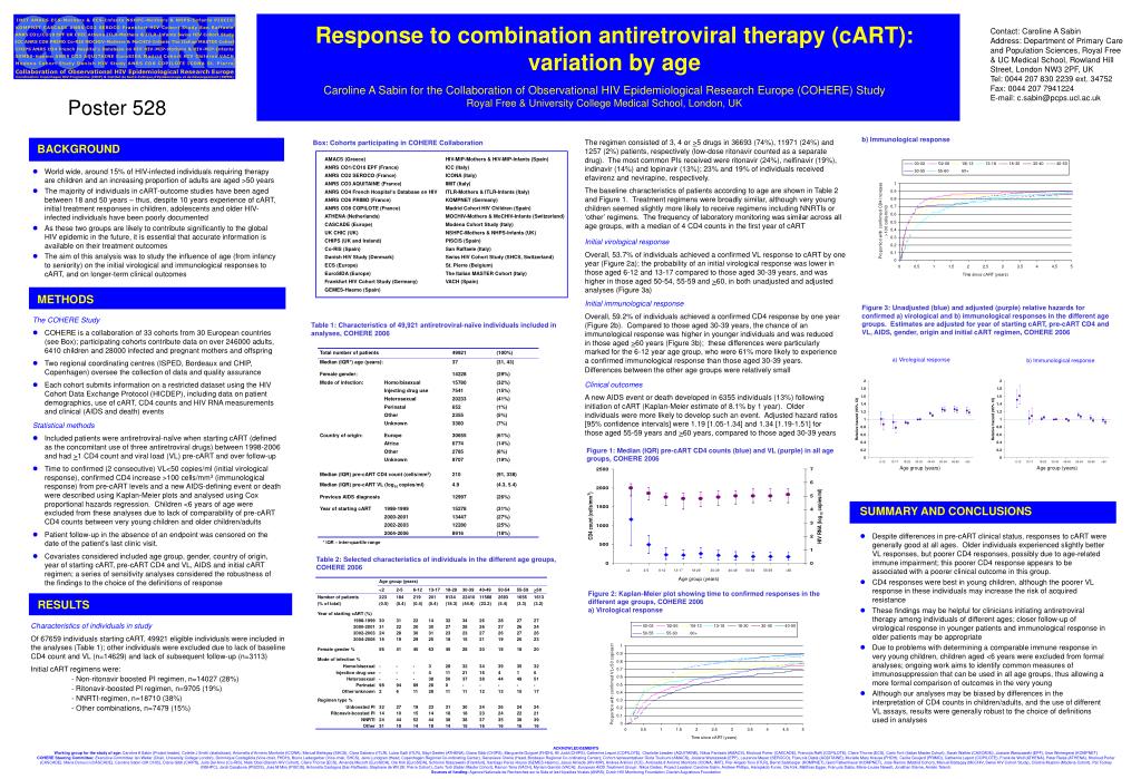 PPT Response to combination antiretroviral therapy (cART) variation