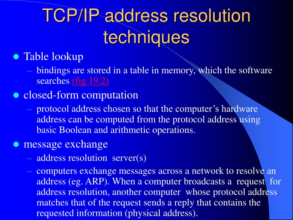 PPT Chapter 19 Binding Protocol Addresses (ARP) PowerPoint Presentation ID1244127