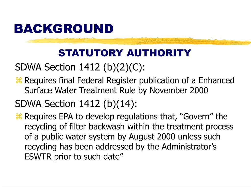 PPT LONG TERM 1 ENHANCED SURFACE WATER TREATMENT AND FILTER BACKWASH