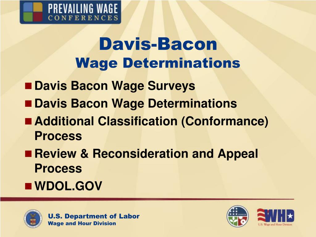 PPT DavisBacon Wage Determinations PowerPoint Presentation, free
