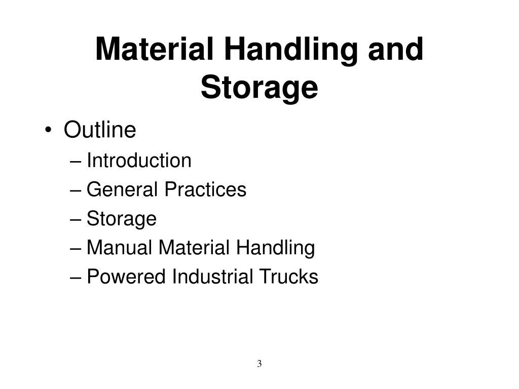 PPT Material Handling and Storage PowerPoint Presentation, free