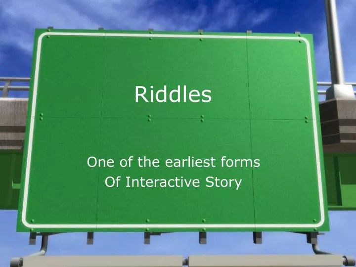 PPT Riddles PowerPoint Presentation, free download ID1255200