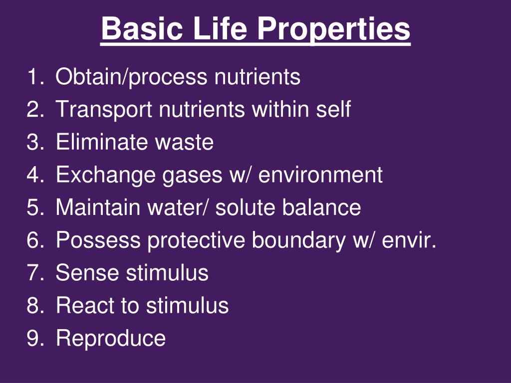 PPT Basic Life Properties PowerPoint Presentation, free download ID