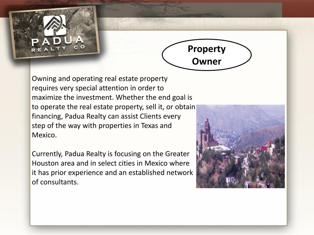 PPT Padua Realty Discounted TX Real Estate Investments PowerPoint