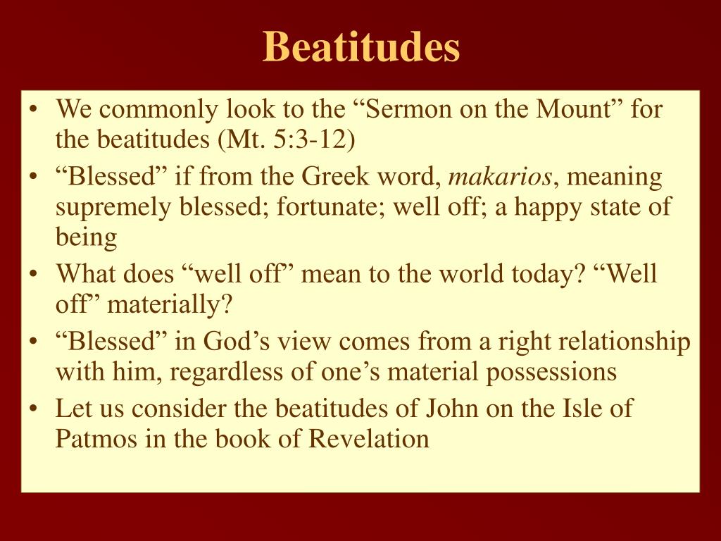 PPT Beatitudes PowerPoint Presentation, free download ID1259261