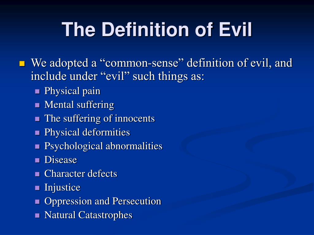 PPT The Problem of Evil and Pain PowerPoint Presentation, free