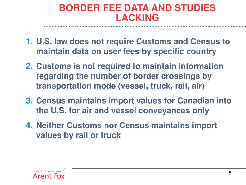 PPT U.S. CROSS BORDER FEES FROM THE CANADIAN PERSPECTIVE` PowerPoint