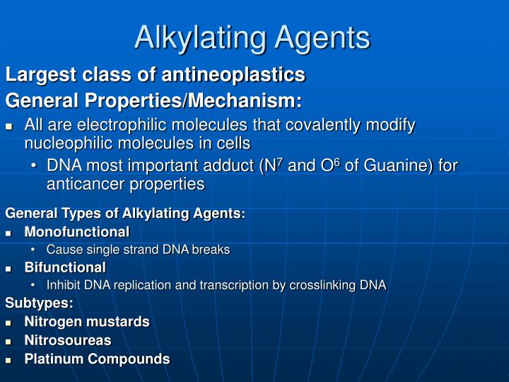 PPT Alkylating Agents PowerPoint Presentation, free download ID1267083