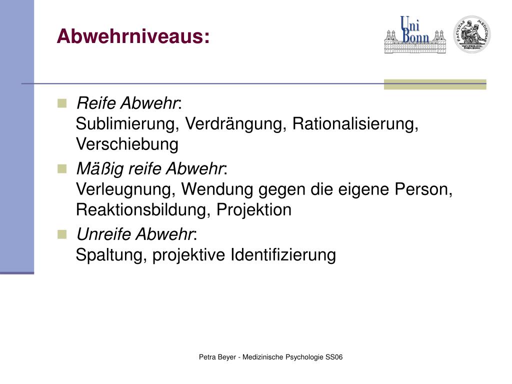 PPT Psychodynamische Grundlagen und ihre Anwendung im