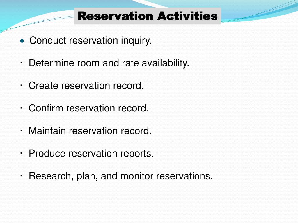 PPT Reservations PowerPoint Presentation, free download ID1268038