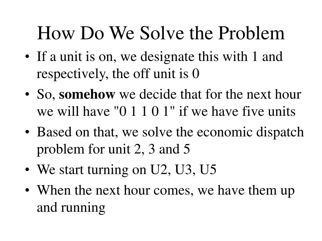 PPT A Simple Unit Commitment Problem PowerPoint Presentation, free