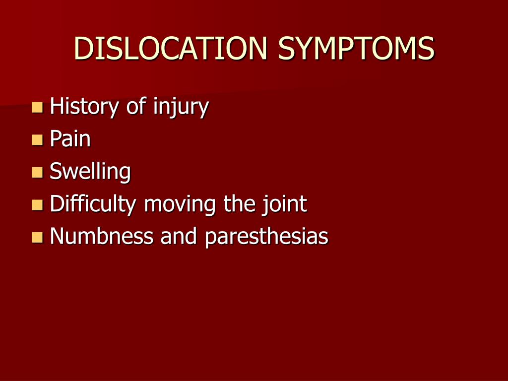 PPT JOINT DISLOCATIONS PowerPoint Presentation, free download ID