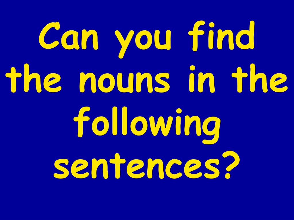 PPT NOUNS 2 PowerPoint Presentation, free download ID1269642