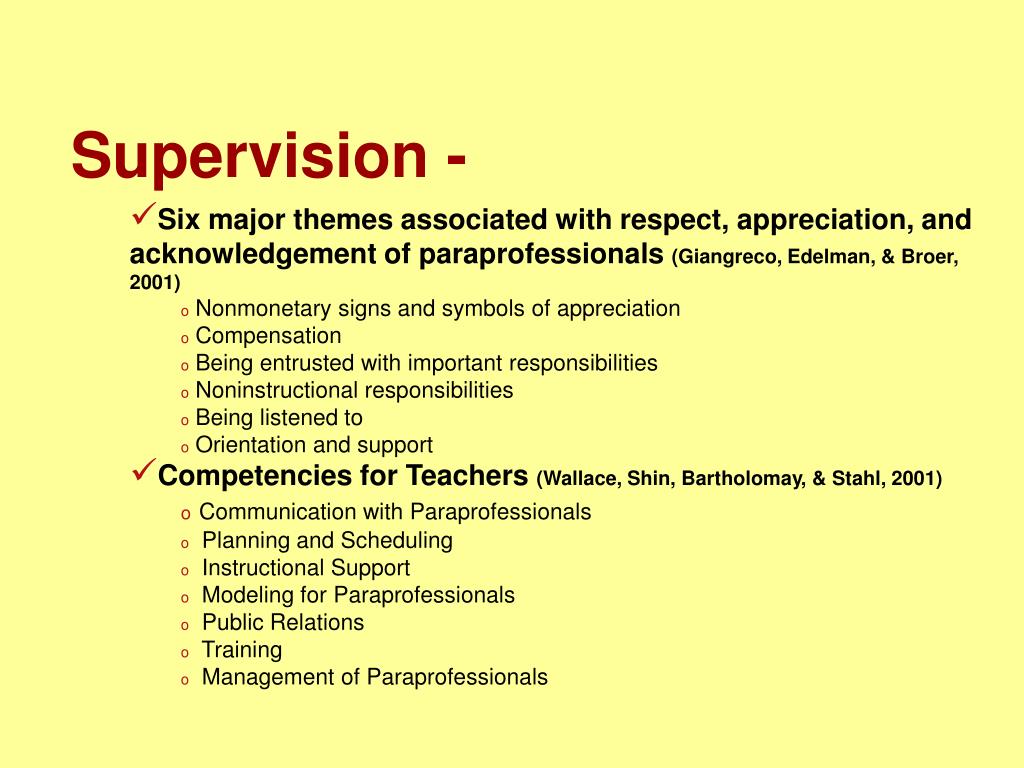 PPT The Training and Supervision of Paraprofessionals PowerPoint